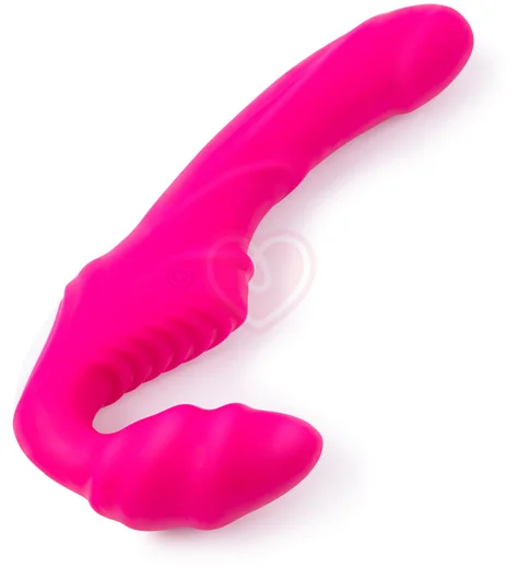 Безремневой вибрострапон с пультом Strapless Together розовый фото 5