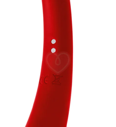 Двусторонний вибратор с анальной цепочкой Black Red by Toyfa красный фото 5