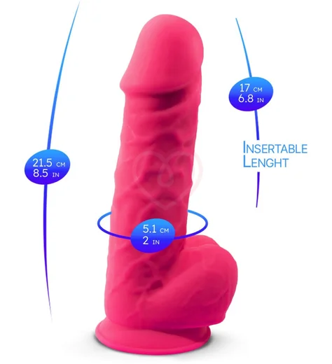 Реалистичный фаллоимитатор Silexd Model 1 21 см фуксия фото 3