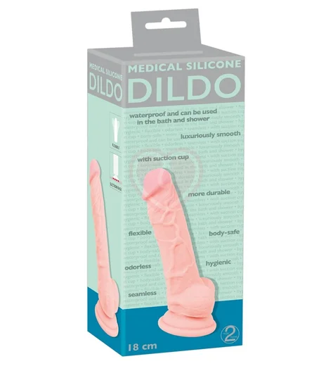 Гибкий силиконовый фаллоимитатор Medical Silicone Dildo 13 см фото 7