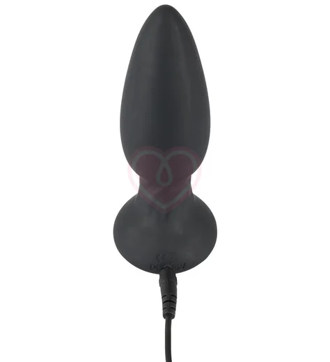 Анальная вибропробка с ротацией и пультом управления Black Velvets фото 4