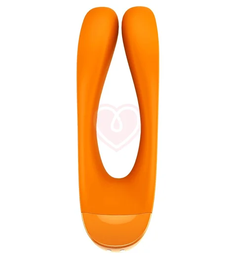 Мини-вибратор с двумя кончиками Satisfyer Candy Cane оранжевый фото 3