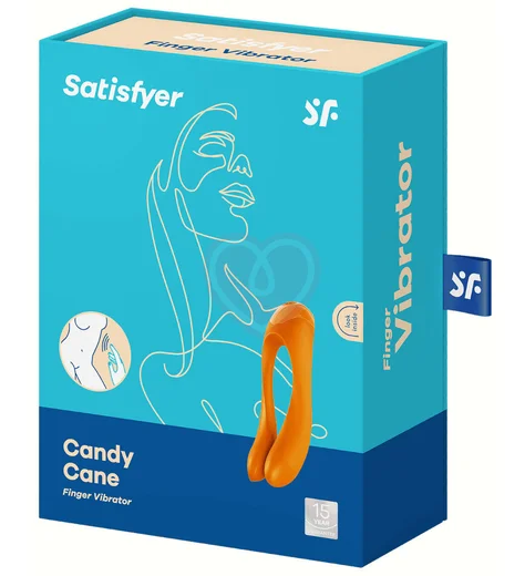 Мини-вибратор с двумя кончиками Satisfyer Candy Cane оранжевый фото 5