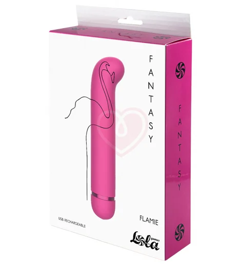 Вибратор с загнутым кончиком Lola Fantasy Flamie розовый фото 3