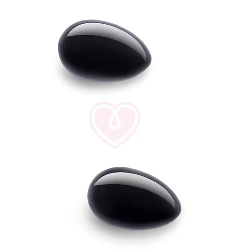 Вагинальные шарики Le Wand Crystal Yoni Eggs чёрный обсидиан фото 4