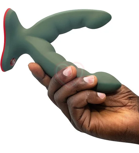 Двойной фаллоимитатор Fun Factory Ryde Grinding Double Dildo оливковый фото 6