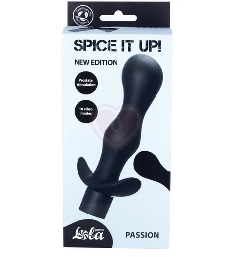 Анальная пробка с вибрацией Spice It Up Passion серая фото 2