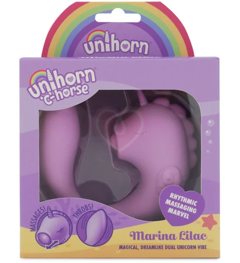 Двусторонний вибратор Unihorn C Horse Marina Lilac с функцией пульсации фиолетовый фото 2
