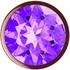 Анальная пробка с фиолетовым кристаллом Diamond Amethyst Shine L розовое золото фото 3