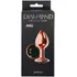 Анальная пробка с чёрным кристаллом Diamond Jet Shine S розовое золото фото 4