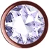 Анальная пробка с прозрачным кристаллом Diamond Moonstone Shine S розовое золото фото 3