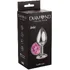 Анальная пробка с розовым кристаллом Diamond Pink Sparkle Large серебро фото 3