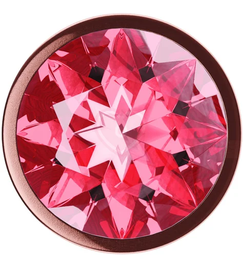 Анальная пробка с рубиновым кристаллом Diamond Ruby Shine S розовое золото фото 3
