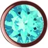 Анальная пробка с бирюзовым кристаллом Diamond Topaz Shine L розовое золото фото 3
