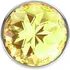 Анальная пробка с жёлтым кристаллом Diamond Yellow Sparkle Large серебро фото 3