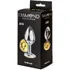 Анальная пробка с жёлтым кристаллом Diamond Yellow Sparkle Large серебро фото 4