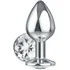 Анальная пробка с прозрачным кристаллом Diamond Clear Sparkle Xl серебро фото 3