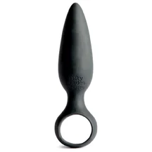 Анальная пробка '50 оттенков серого' Something Forbidden Silicone Butt Plug чёрная