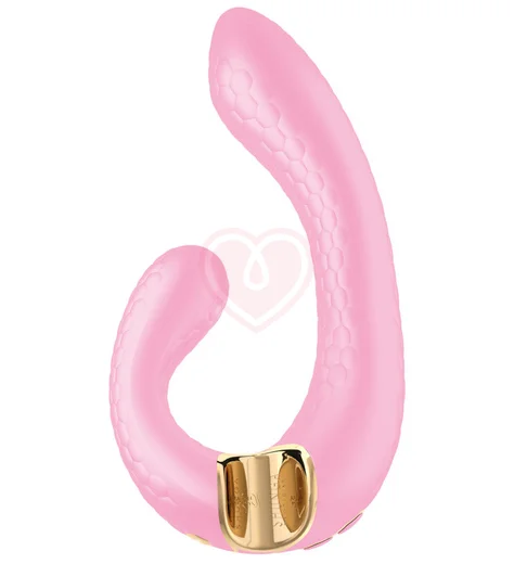 Вибратор с клиторальным стимулятором Shunga MIYO нежно-розовый фото 1