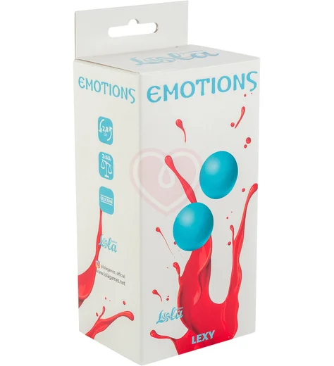 Вагинальные шарики без сцепки Emotions Lexy Medium 2,8 см бирюзовые фото 2