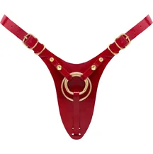 Пояс для страпона Strap-On-Me Leatherette Harness Fabulous красный