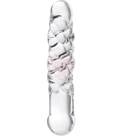 Стеклянный витой фаллоимитатор Sexus Glass прозрачный фото 1