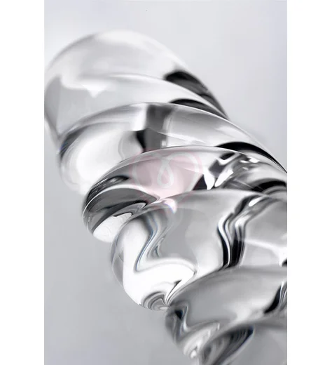 Стеклянный витой фаллоимитатор Sexus Glass прозрачный фото 3