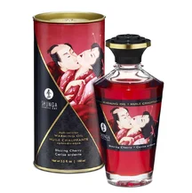 Съедобное согревающее масло Shunga Пылающая вишня 100 мл