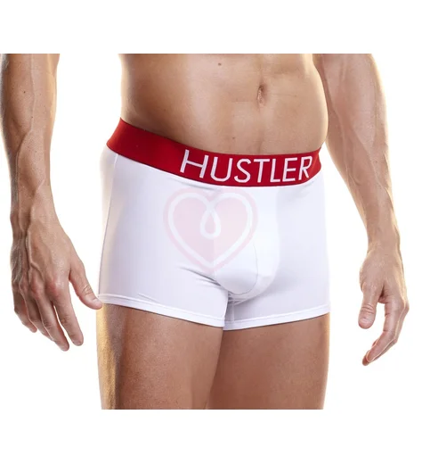Белые мужские боксёры Hustler на широкой резинке из микрофибры фото 1