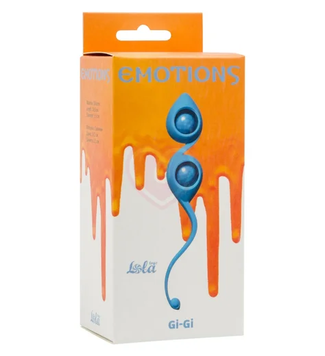 Вагинальные шарики со смещенным центром тяжести Emotions Gi-Gi бирюзовые фото 3