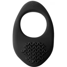 Эрекционное виброкольцо с клиторальной стимуляцией Pure Passion Moonshine чёрное