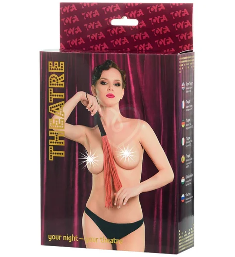 Флоггер с хвостами верёвки ToyFa Theatre красный фото 4