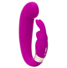 Вибратор для зоны G с клиторальной стимуляцией Happy Rabbit G-Spot
