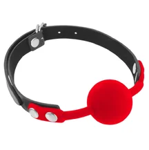 Кляп с силиконовым шариком Fetish Tentation чёрно-красный