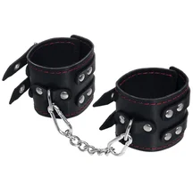 Наручники с двумя ремнями Pecado BDSM черные