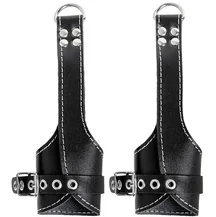 Мягкий подвес для рук с белой строчкой Pecado BDSM черный