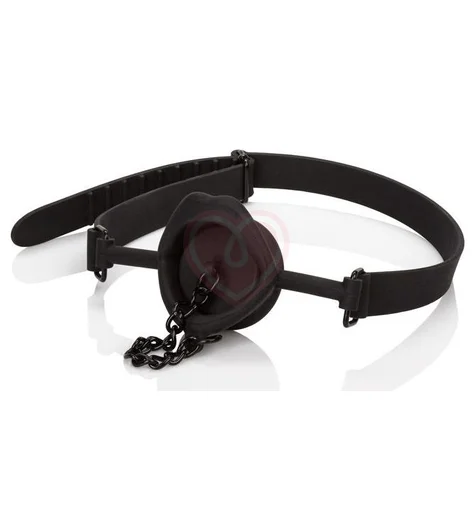 Силиконовый кляп с пробкой Scandal Silicone Stopper Gag чёрный фото 1