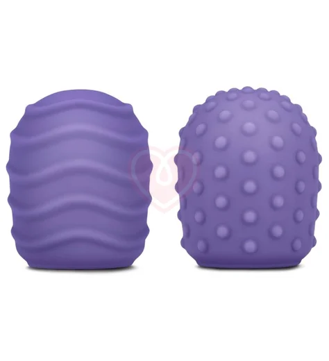 Рельефные силиконовые насадки для Le Wand Petite фиолетовые фото 1