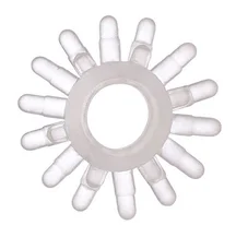 Кольцо эрекционное Toyfa Love Ring с усиками прозрачное