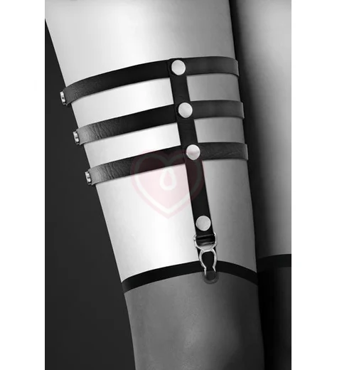 Тройной гартер Bijoux Pour Toi чёрный фото 1