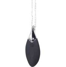 Клиторальный вибратор-кулон Liberty Leaf чёрный