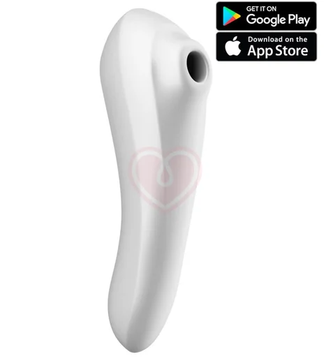 Вакуумно-волновой вибратор с приложением Satisfyer Dual Pleasure белый фото 1