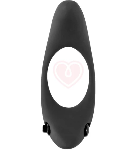 Эрекционное кольцо с двумя вибропулями Pure Passion Lunar чёрное фото 1