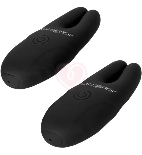 Зажимы для сосков с вибрацией и пультом Remote Nipple Clamps черные фото 10