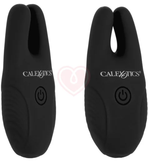 Зажимы для сосков с вибрацией и пультом Remote Nipple Clamps черные фото 11