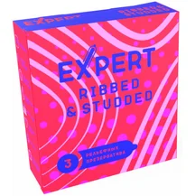Текстурированные рельефные презервативы Expert Ribbed Studded 3 шт