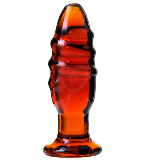 Стеклянная анальная пробка Sexus Glass Cinnamon фото 1