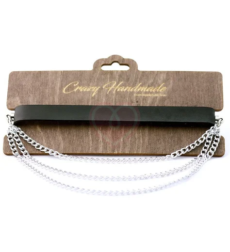 Тонкий чокер с тремя цепочками Crazy Handmade фото 1