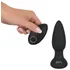 Анальная вибропробка с ротацией и пультом управления Black Velvets фото 3
