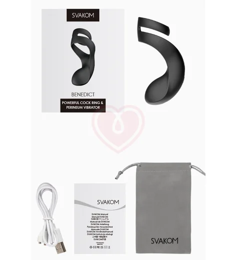 Вибростимулятор промежности Svakom Benedict с двойным эрекционным кольцом фото 5